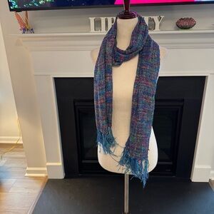 Mucrós Weavers Ireland Multicolor Handwoven Scarf | Fringe Detail